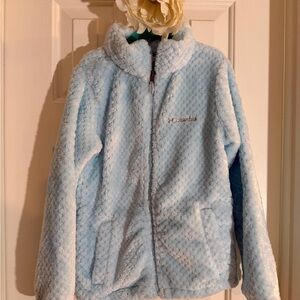 Columbia Light Blue Plush Fleece Zip Jacket for Kids